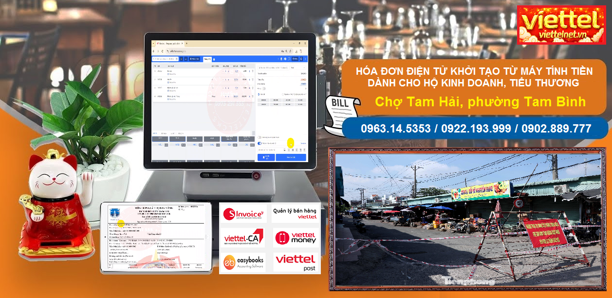 Hóa đơn điện tử Chợ Tam Hải, phường Tam Bình