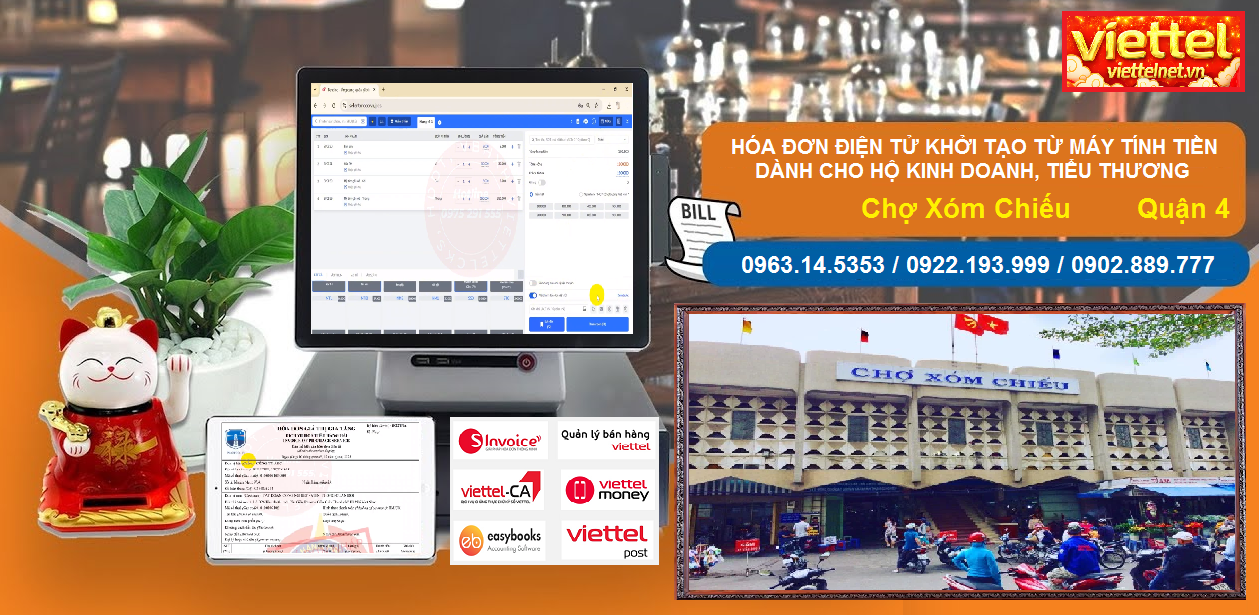 Hóa đơn điện tử Chợ Xóm Chiếu, Quận 4