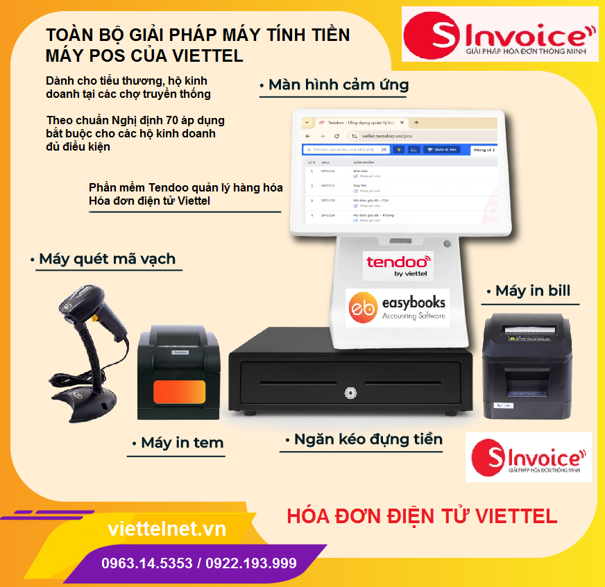 Bộ giải pháp hóa đơn điện tử hộ kinh doanh dành cho các khu chợ