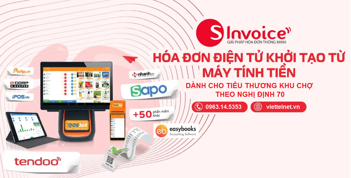 Hóa đơn điện tử máy tính tiền tại chợ truyền thống