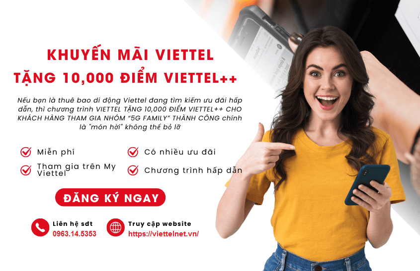Tặng điểm Viettel 5G Family
