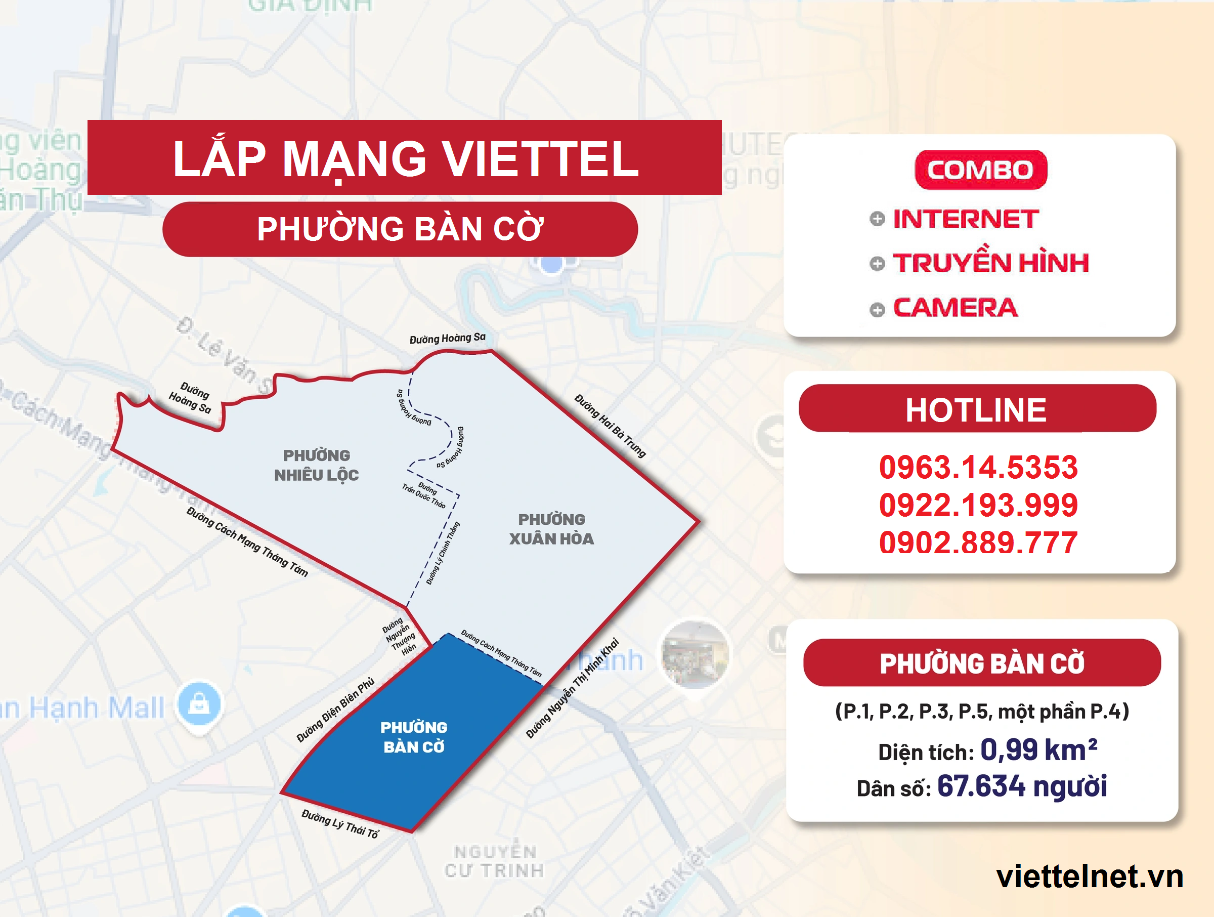 Lắp mạng Viettel phường Bàn Cờ