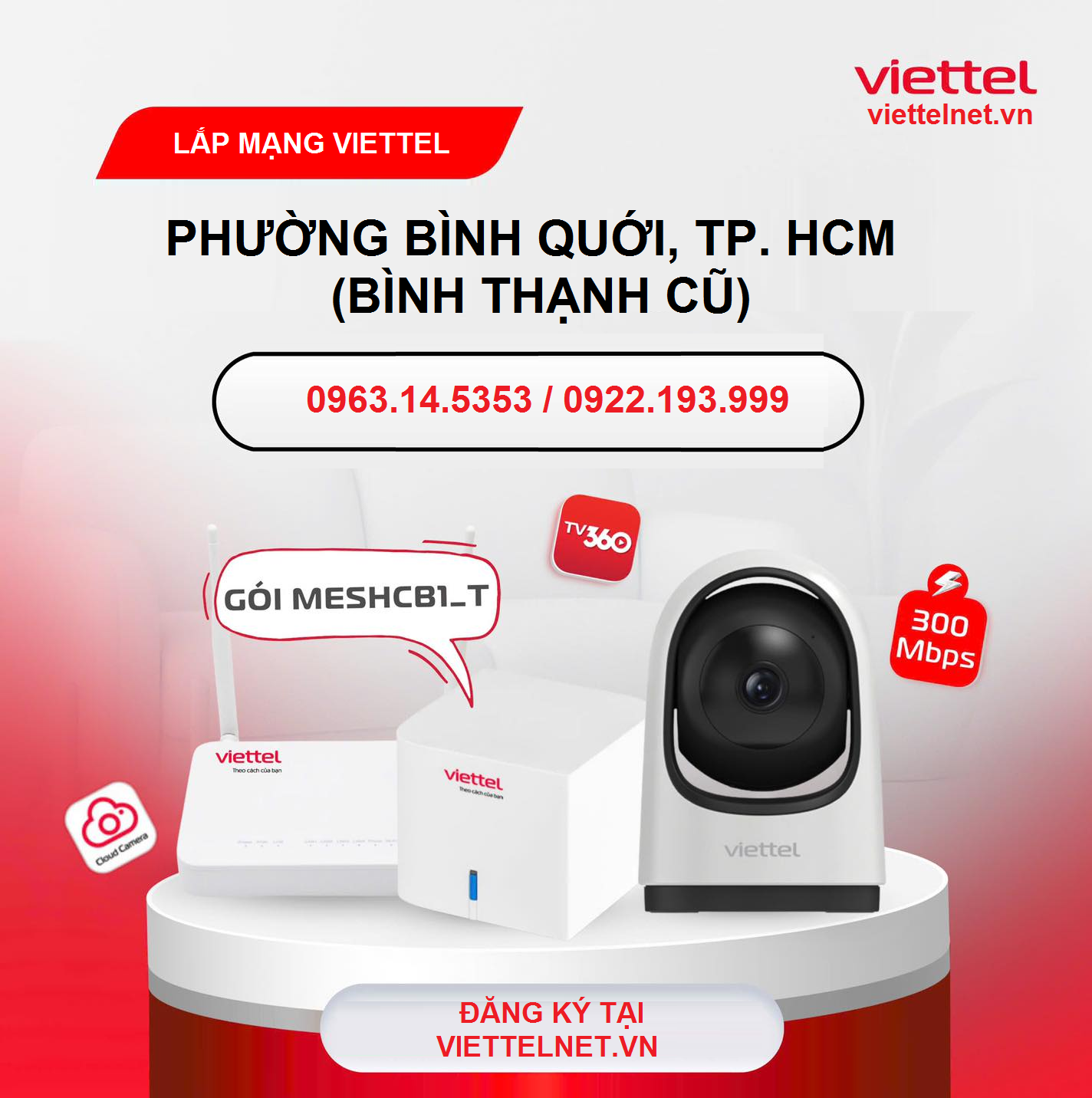 Đăng ký lắp mạng Viettel phường Bình Quới