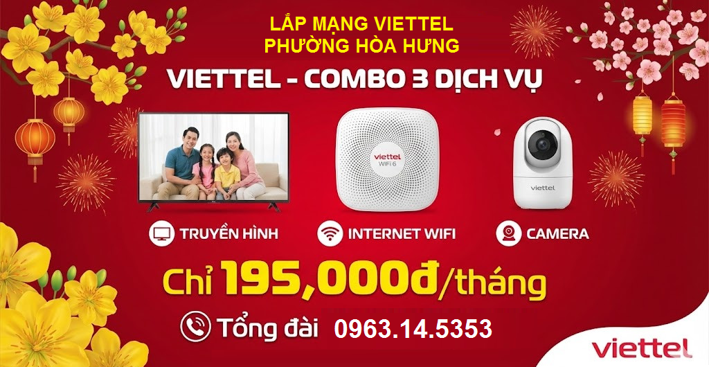 Lắp mạng Viettel phường Hòa Hưng