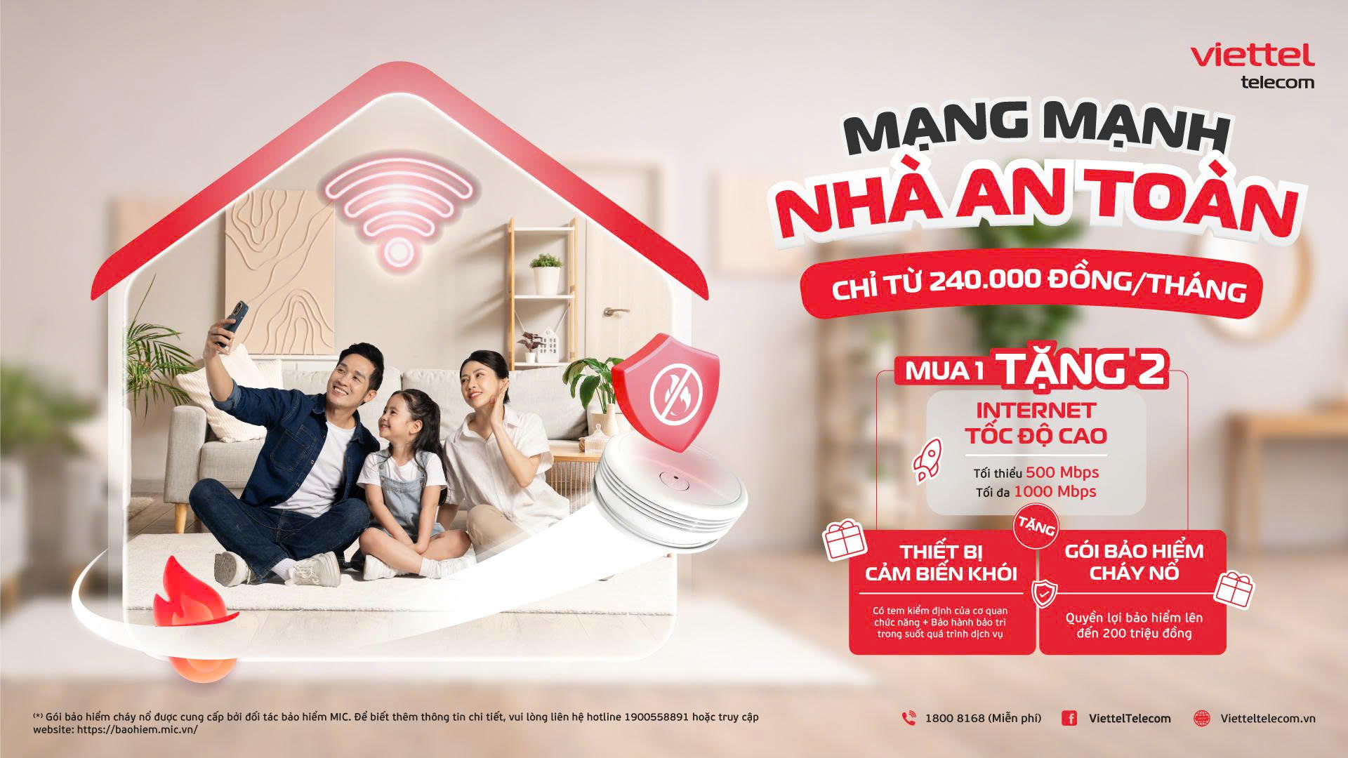 Viettel tặng cảm biến khói