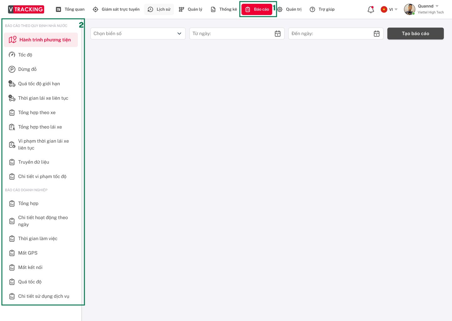 Màn hình gán phương tiện cho tài khoản