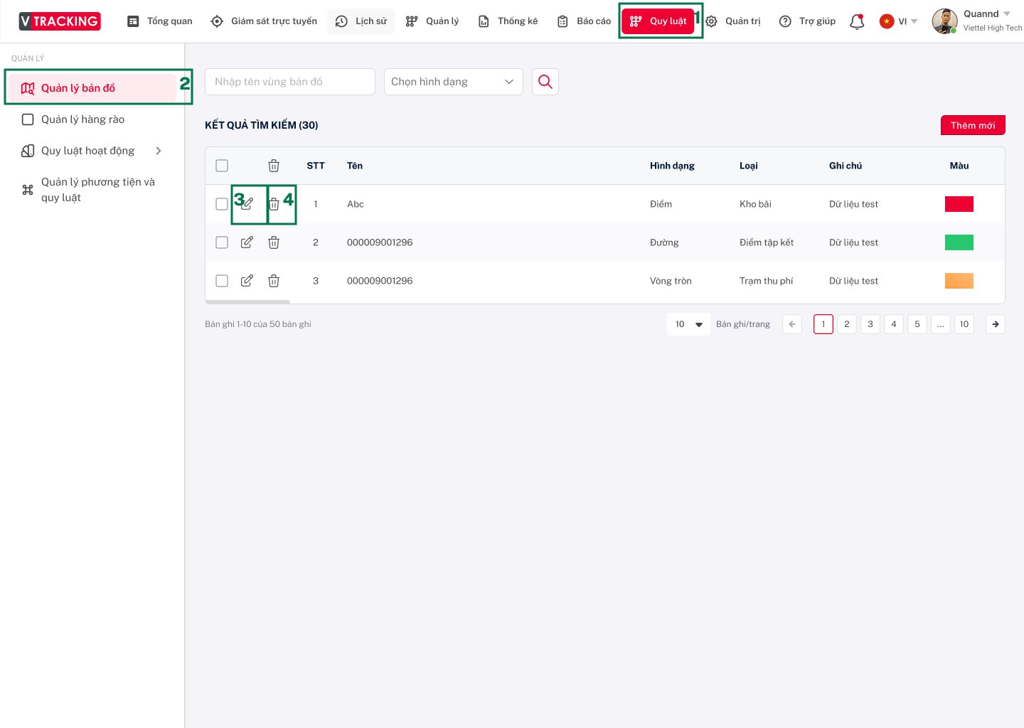 Cấu hình cảnh báo vận hành trên VTracking